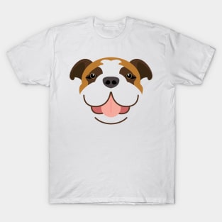 Bulldog dog face T-Shirt